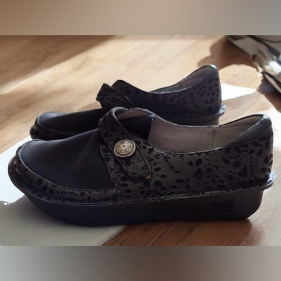 New without tags Alegria Aristoclass Black Slip on Clogs sz 7/7.5 - Picture 5 of 8